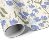 リトルスイートピー誕生日ラッピング紙 ラッピングペーパー (ロールコーナー)