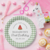 リトルスイートメロンファースト誕生日 ペーパープレート (パーティー)