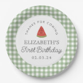 リトルスイートメロンファースト誕生日 ペーパープレート (正面)