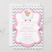 リトルスイートラムガールベビーシャワー招待状 招待状 (正面)