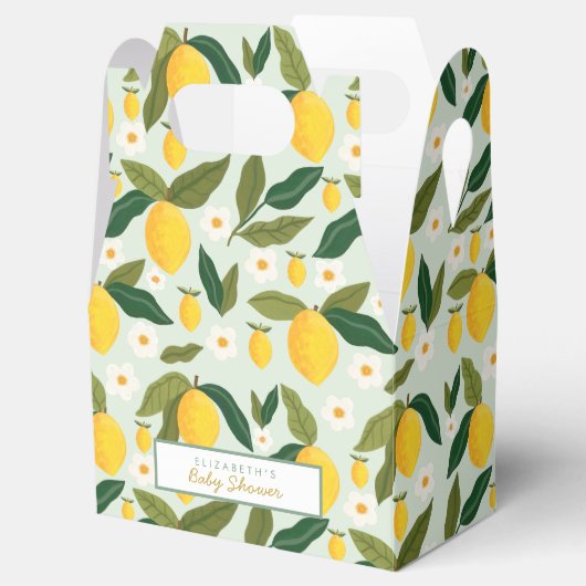 リトルスウィーティイエローレモンベビーシャワー フェイバーボックス (オープン)