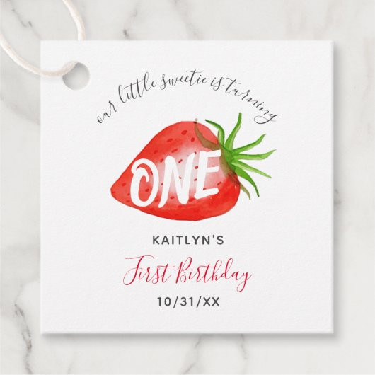 リトルスウィーティイチゴ1歳の誕生日 フェイバータグ (正面)