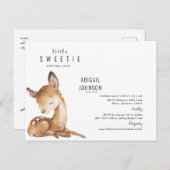 リトルスウィーティウッドランドフェイムホワイトベビー 案内ポストカード (正面/裏面)