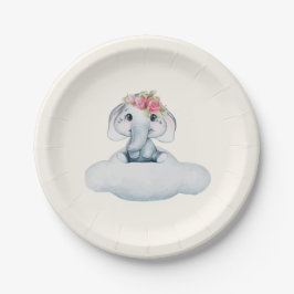 リトルスウィーティエレファント紙プレート ペーパープレート