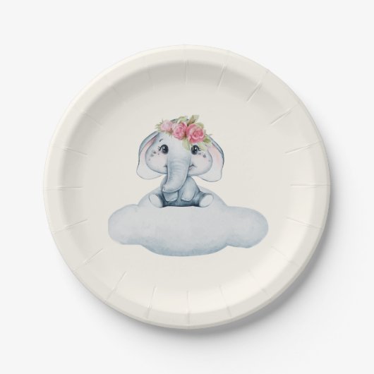 リトルスウィーティエレファント紙プレート ペーパープレート (正面)