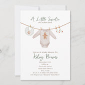 リトルスウィーティジンジャーブレッドクッキーニュートラルベビー 招待状 (正面)