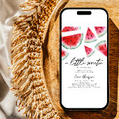 リトルスウィーティスイカ赤ちゃんシャワー招待状 招待状