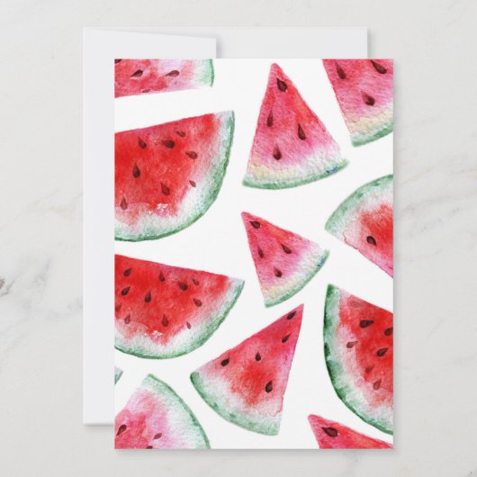 リトルスウィーティスイカ赤ちゃんシャワー招待状 招待状 (裏面)