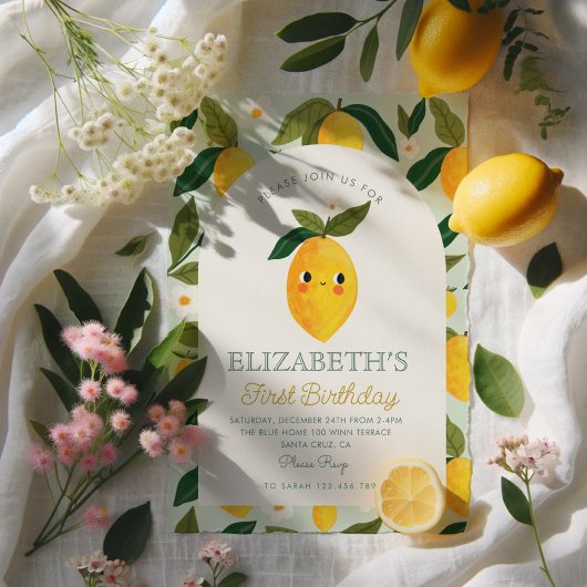 リトルスウィーティレモンが一誕生日 招待状
