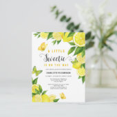リトルスウィーティレモンシトラスベビーシャワー招待状 ポストカード (スタンド正面)