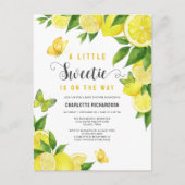 リトルスウィーティレモンシトラスベビーシャワー招待状 ポストカード (正面)