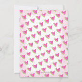 リトルスウィーティー ワーメロン バースデー ガール ピンク グリーン 招待状 (裏面)