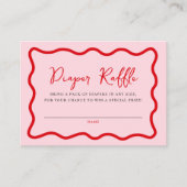 リトルスウィートおむつラッフルガールベビーシャワー エンクロージャーカード (正面)