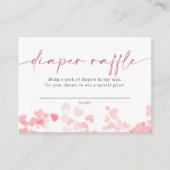 リトルスウィートおむつラッフルガールベビーシャワー エンクロージャーカード (正面)