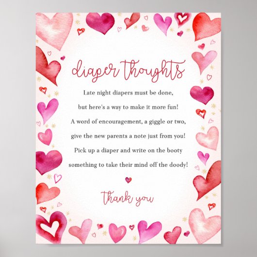 リトルスウィートおむつラッフルサイン ポスター (正面)