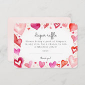 リトルスウィートおむつラッフル招待状インサート エンクロージャーカード (正面/裏面)