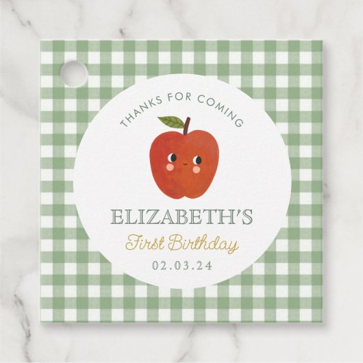 リトルスウィートアップルファースト誕生日 フェイバータグ (正面)