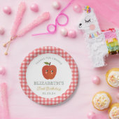 リトルスウィートアップルファースト誕生日 ペーパープレート (パーティー)