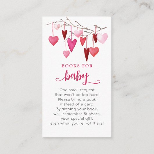 リトルスウィートアーツピンクの本のベビー エンクロージャーカード (正面)