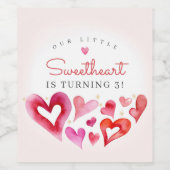 リトルスウィートアーツ2月バースデーパーティー ワインラベル (シングルラベル)