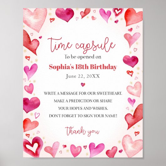 リトルスウィートアートアドバイスタイムカプセルサイン ポスター (正面)