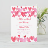 リトルスウィートアートハートベビーシャワー 招待状 (スタンド正面)