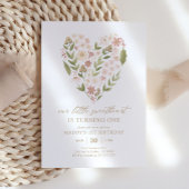 リトルスウィートアートフローラハート誕生日 招待状