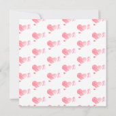 リトルスウィートアートフローララブハートガーリー誕生日 招待状 (裏面)