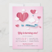 リトルスウィートアート子供の誕生日パーティー 招待状 (正面)