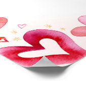 リトルスウィートアート誕生日ウェルカムサイン ポスター (角)