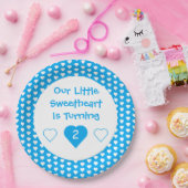 リトルスウィートアート誕生日 ペーパープレート (パーティー)
