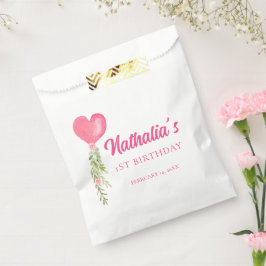 リトルスウィートアート赤いハートバルーン誕生日 フェイバーバッグ