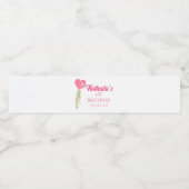 リトルスウィートアート赤いハートバルーン誕生日 ペットボトルラベル (シングルラベル)