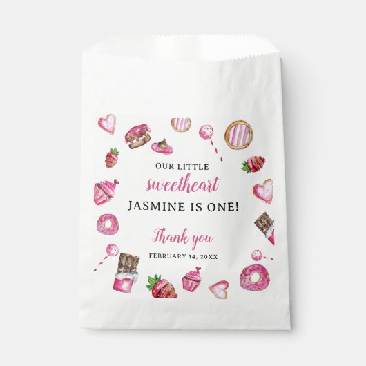 リトルスウィートアート1st誕生日誕生日バレンタイン フェイバーバッグ (正面)