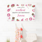 リトルスウィートアート1st誕生日誕生日バレンタイン 横断幕 (インサイチュ)