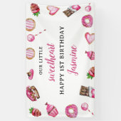 リトルスウィートアート1st誕生日誕生日バレンタイン 横断幕 (縦)