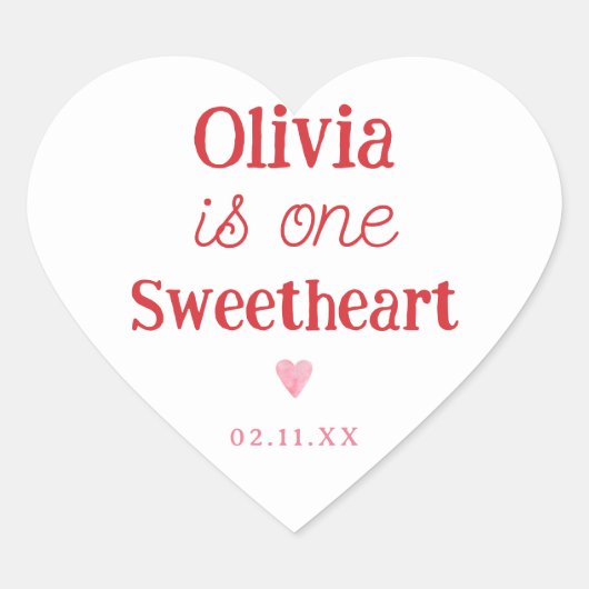 リトルスウィートアール1歳の誕生日パーティー ハートシール (正面)