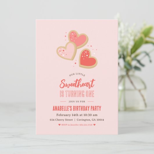 リトルスウィートアール1歳の誕生日パーティー 招待状 (スタンド正面)