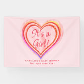 リトルスウィートウォーター色ベビーガールシャワー 横断幕 (横)