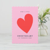 リトルスウィートガールズファースト誕生日招待状 招待状 (スタンド正面)