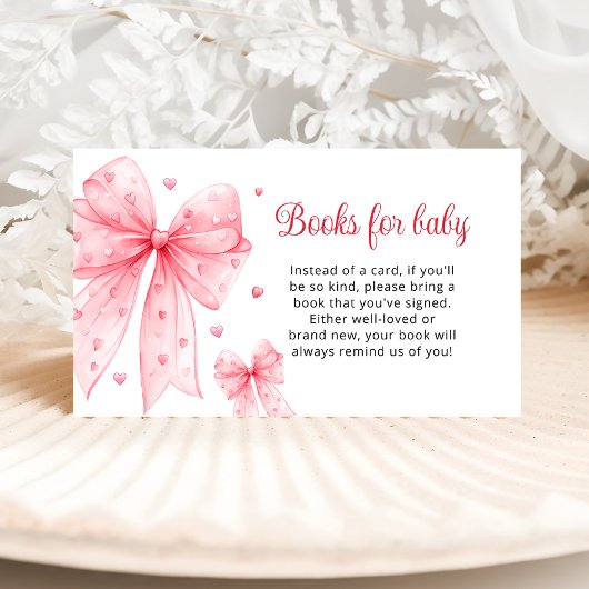 リトルスウィートキュートピンクボウベビー エンクロージャーカード