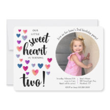 リトルスウィートセカンド誕生日招待状