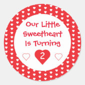 リトルスウィートトドラー誕生日 ラウンドシール (正面)