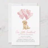 リトルスウィートドグバレンタイン誕生日 招待状 (正面)