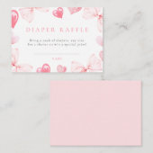 リトルスウィートバウ赤ちゃんシャワーおむつラッフル エンクロージャーカード (正面/裏面)