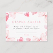 リトルスウィートバウ赤ちゃんシャワーおむつラッフル エンクロージャーカード (正面)