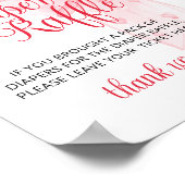 リトルスウィートバウ赤ちゃんシャワーおむつラッフル ポスター (角)