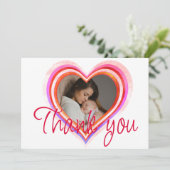 リトルスウィートバレンタインの水の色ベビーシャワー サンキューカード (スタンド正面)