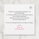 リトルスウィートバレンタインの水の色ベビーシャワー フェイバータグ (裏面)