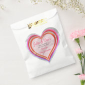 リトルスウィートバレンタインの水の色ベビーシャワー フェイバーバッグ (封をした状態)